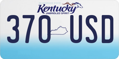 KY license plate 370USD