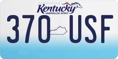 KY license plate 370USF