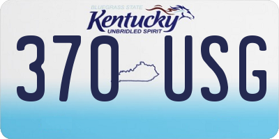 KY license plate 370USG