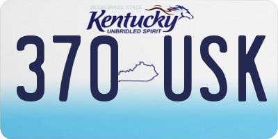 KY license plate 370USK
