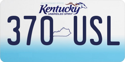 KY license plate 370USL