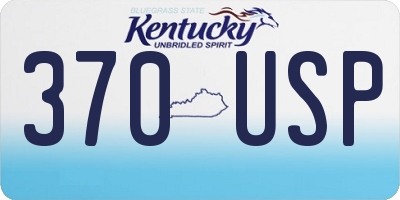KY license plate 370USP