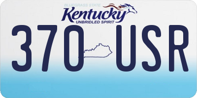 KY license plate 370USR