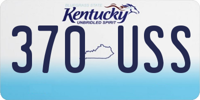 KY license plate 370USS