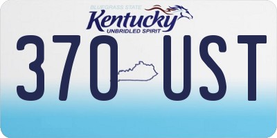 KY license plate 370UST