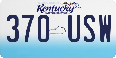 KY license plate 370USW