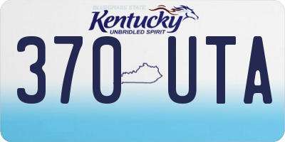 KY license plate 370UTA
