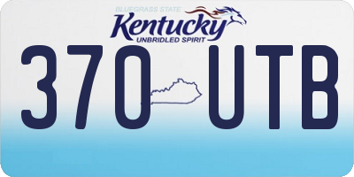 KY license plate 370UTB
