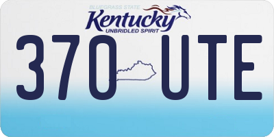KY license plate 370UTE