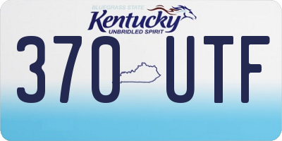 KY license plate 370UTF