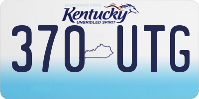 KY license plate 370UTG