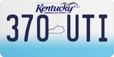 KY license plate 370UTI