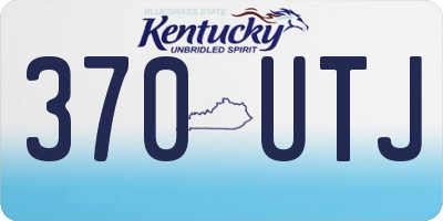KY license plate 370UTJ