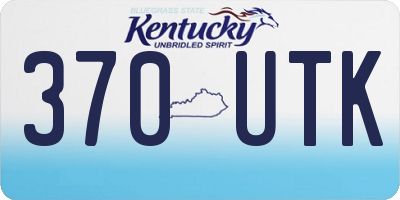 KY license plate 370UTK