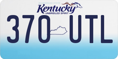 KY license plate 370UTL