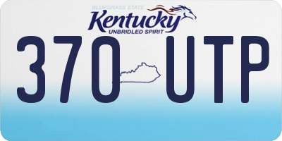 KY license plate 370UTP