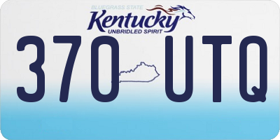 KY license plate 370UTQ
