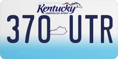 KY license plate 370UTR