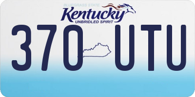 KY license plate 370UTU