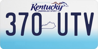 KY license plate 370UTV
