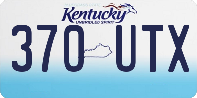 KY license plate 370UTX
