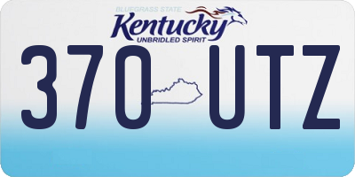 KY license plate 370UTZ