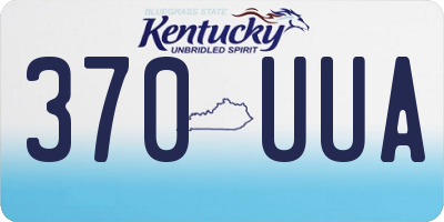 KY license plate 370UUA