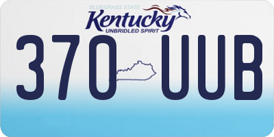 KY license plate 370UUB