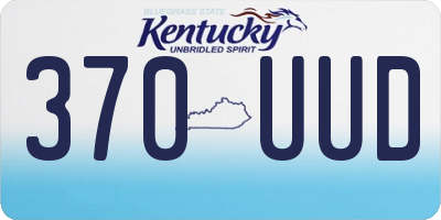 KY license plate 370UUD