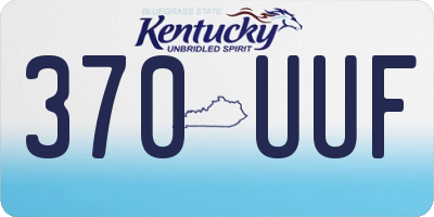 KY license plate 370UUF