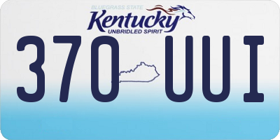 KY license plate 370UUI
