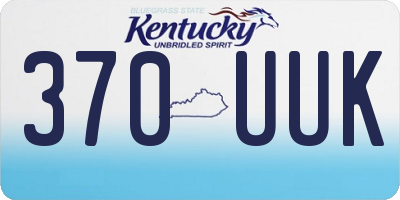 KY license plate 370UUK