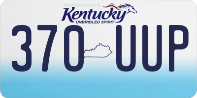 KY license plate 370UUP