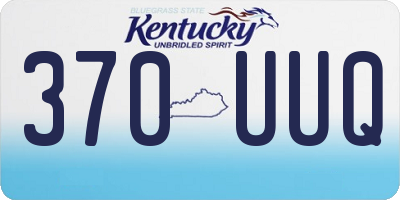 KY license plate 370UUQ