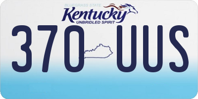 KY license plate 370UUS