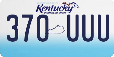 KY license plate 370UUU