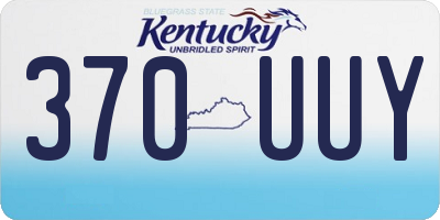 KY license plate 370UUY