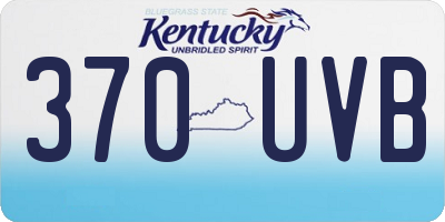 KY license plate 370UVB