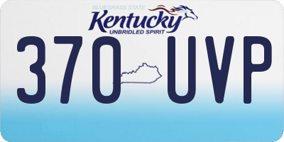 KY license plate 370UVP