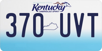 KY license plate 370UVT