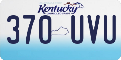 KY license plate 370UVU