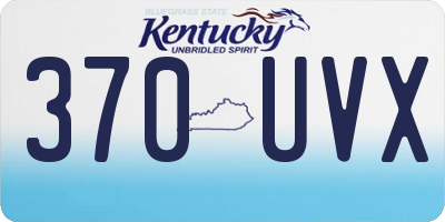 KY license plate 370UVX