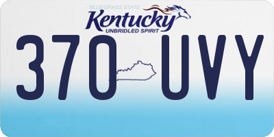 KY license plate 370UVY