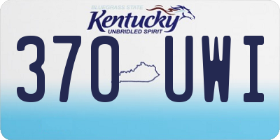 KY license plate 370UWI