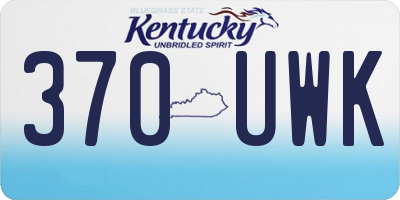 KY license plate 370UWK
