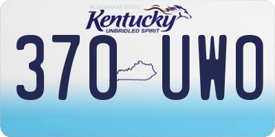 KY license plate 370UWO