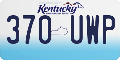 KY license plate 370UWP