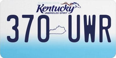 KY license plate 370UWR