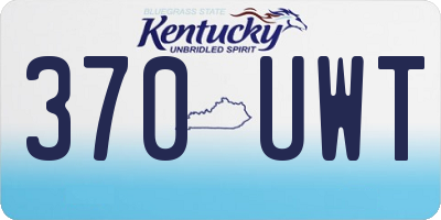 KY license plate 370UWT