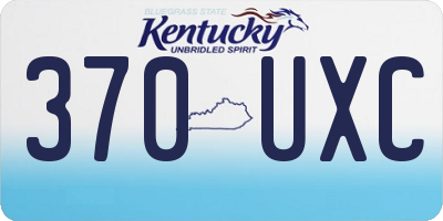 KY license plate 370UXC